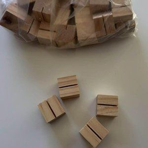 Party wedding Card Name Holder table Wood Blocks